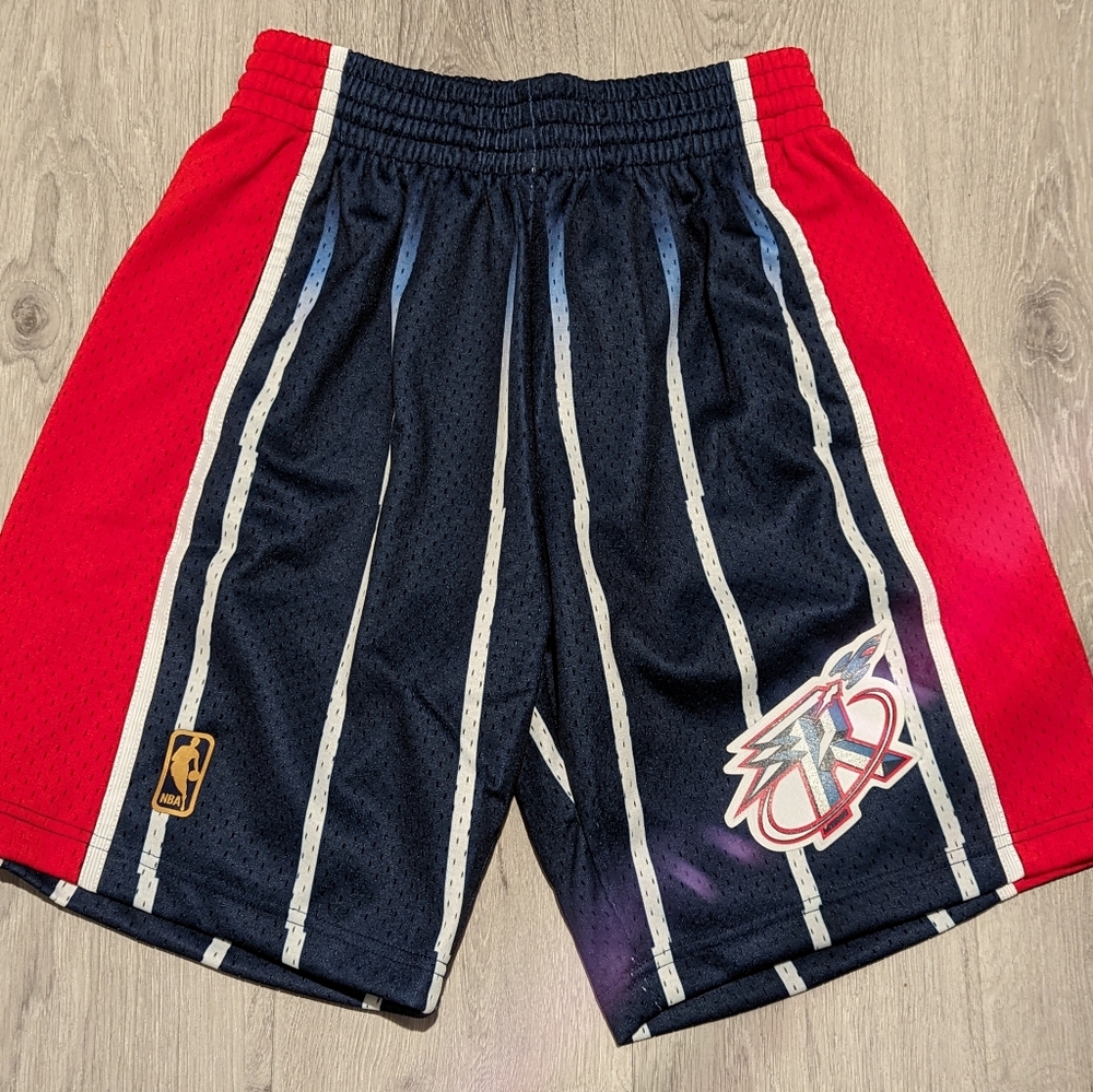 Mens Mitchell & Ness NBA Swingman Road Shorts Houston Rockets 96-97